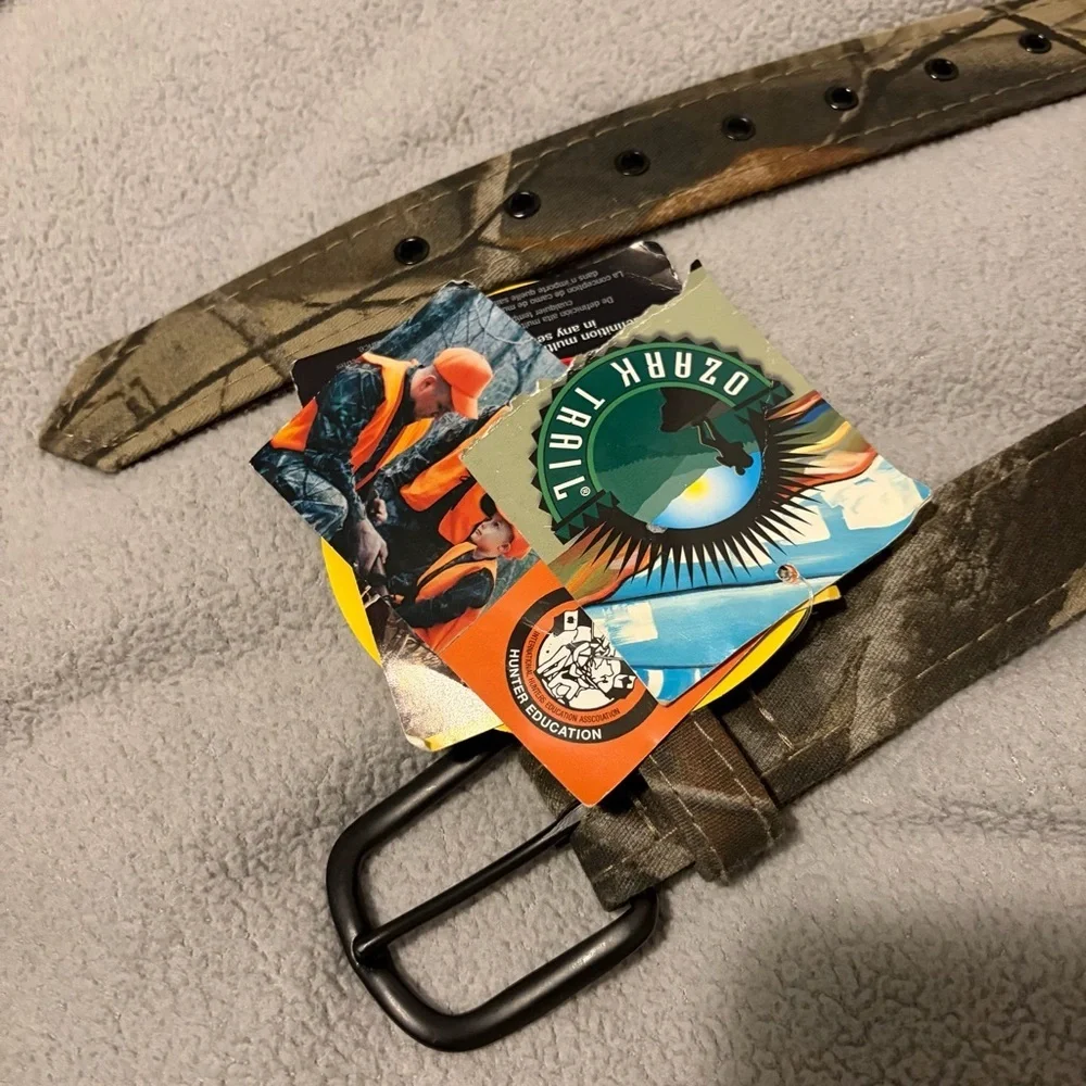 Camo Print Men's Belt with Matte Black Buckle OZARK TRAIL 30-38 CAMOUFLAGE NEW 🆕
